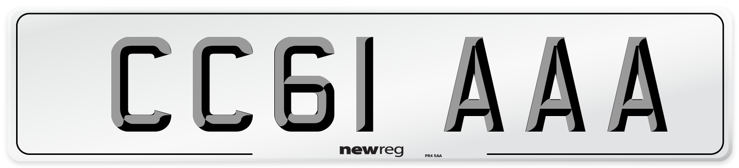 CC61 AAA Number Plate from New Reg